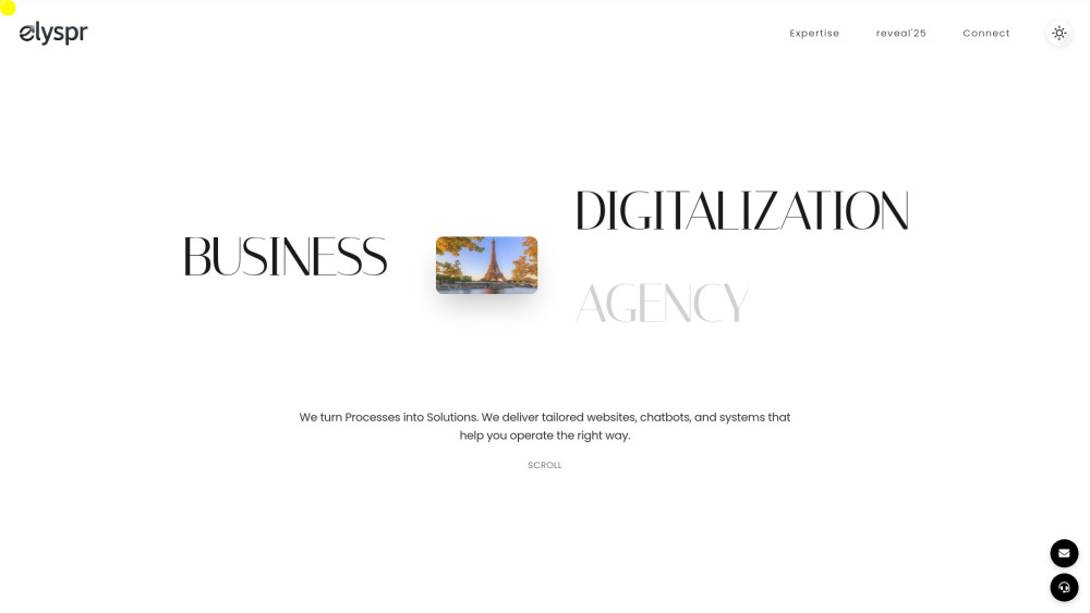 Elyspr Website screenshot