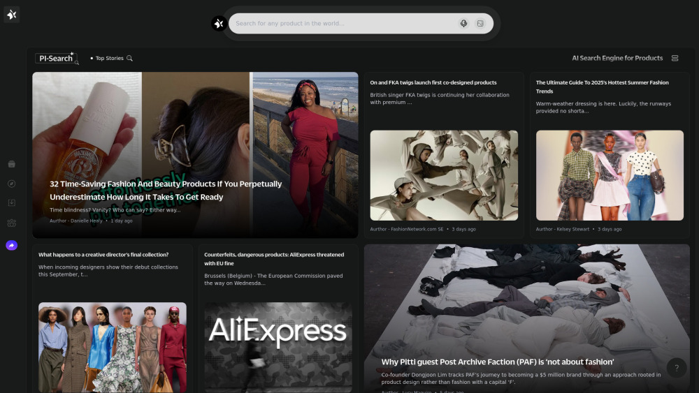 PiSearch Website screenshot