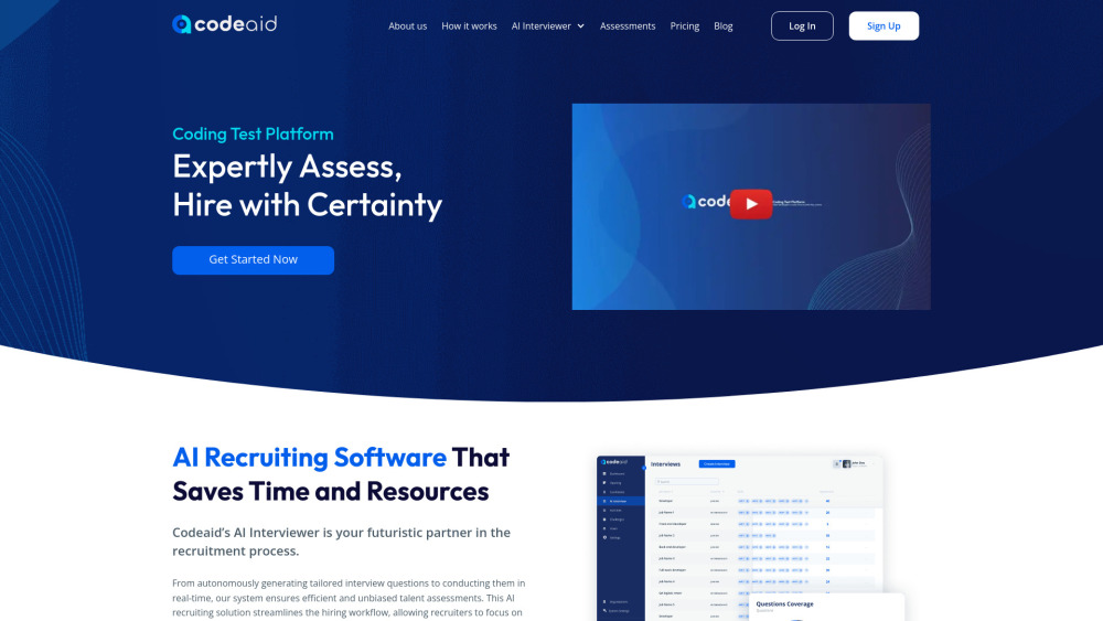 Codeaid Website screenshot