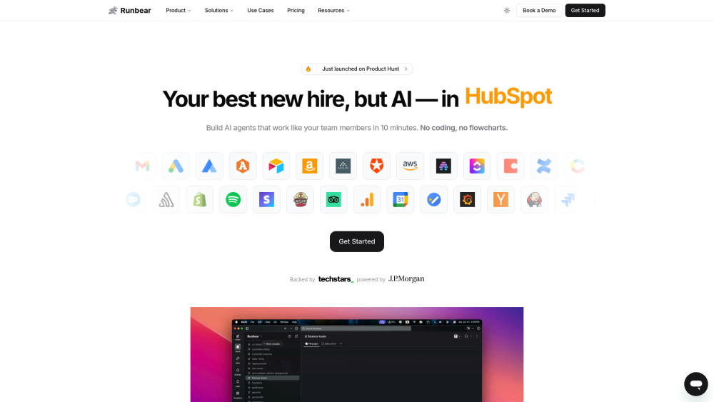 Runbear Website screenshot