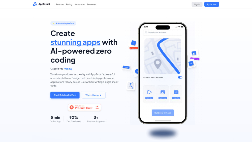 AppStruct Website screenshot