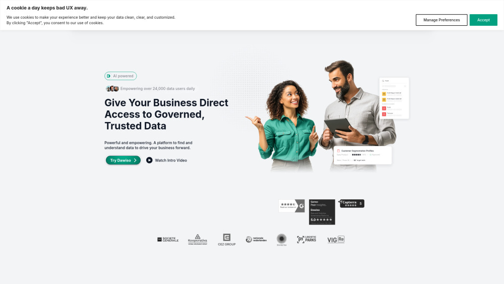 Dawiso Website screenshot