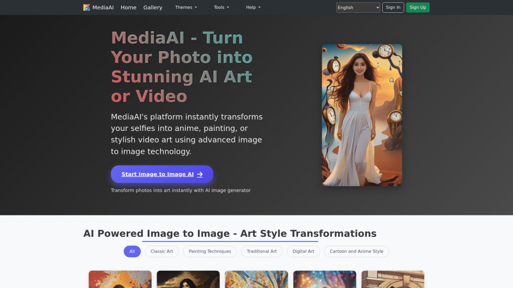 mediaai Website screenshot