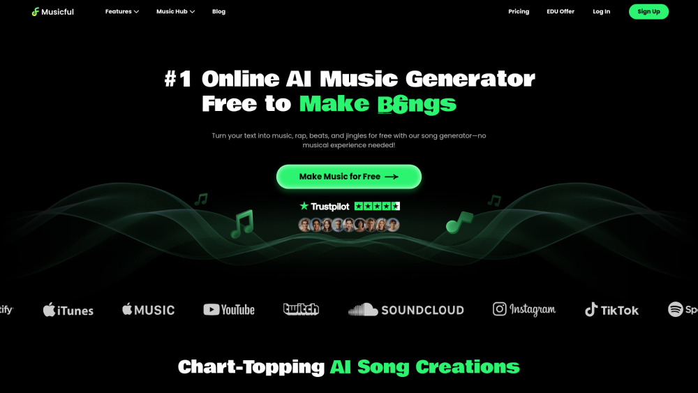 Musicful Website screenshot