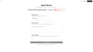 Spark Namer - AI Domain Name Generator | Brandable Names
