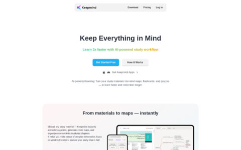 Keepmind - AI Study Tool | Flashcards & Mind Maps