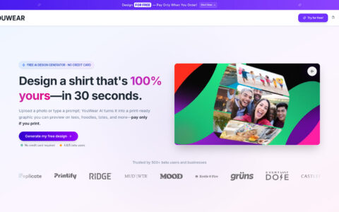 YouWear - Free AI T-Shirt Design Generator Tool
