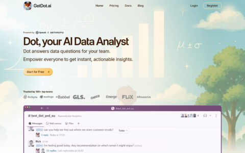 Dot - AI Data Analyst for Slack & Teams | Free Trial