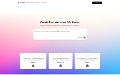 Codapt - AI Full-Stack App Builder | No-Code to Real Code