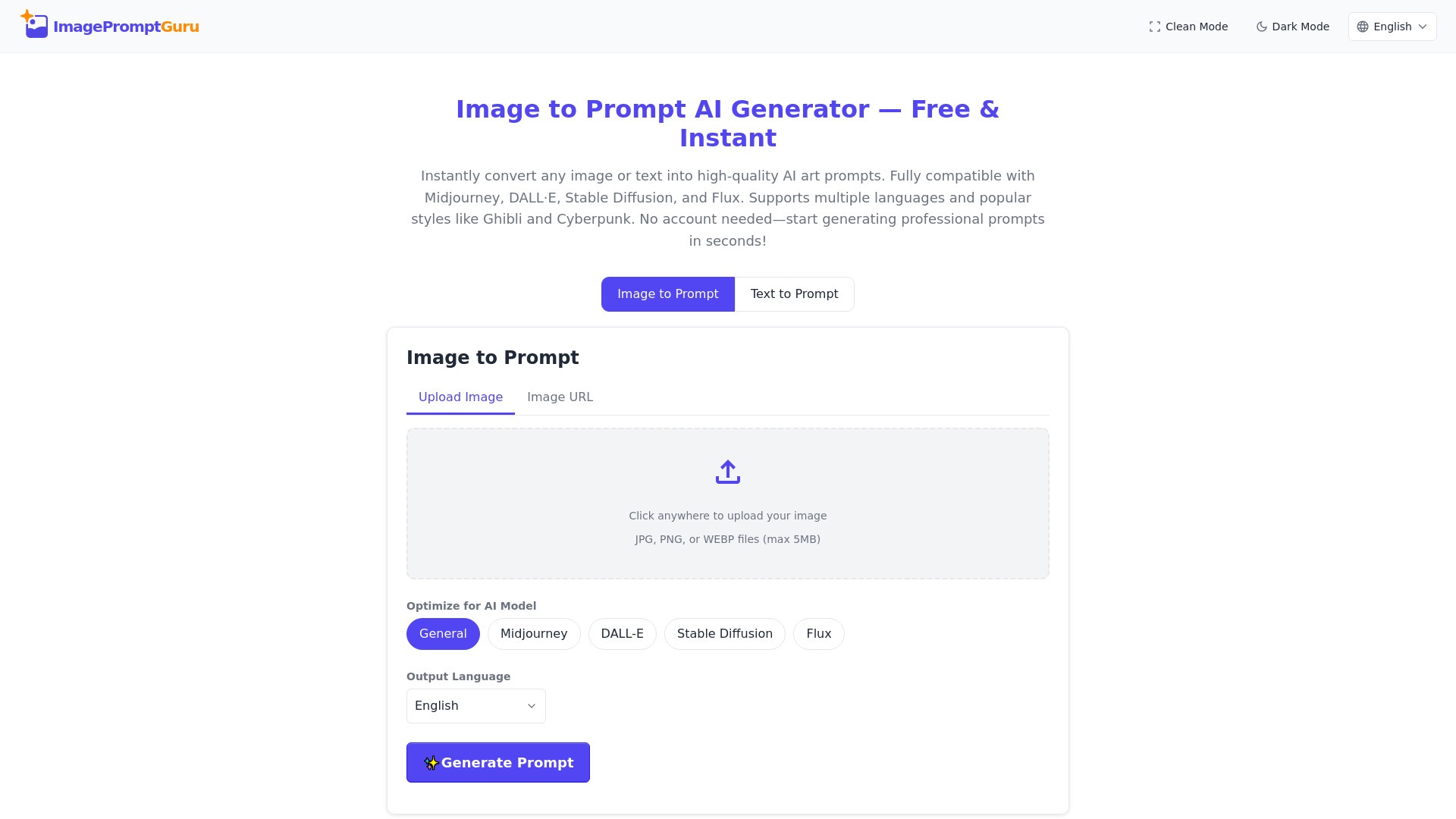 ImagePromptGuru.net - Free AI Prompt Generator Tool | tyy.AI Tools