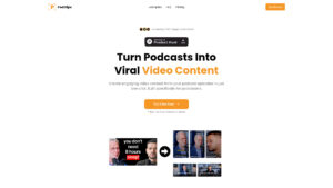 PodClips - AI Podcast to Video Clips Generator