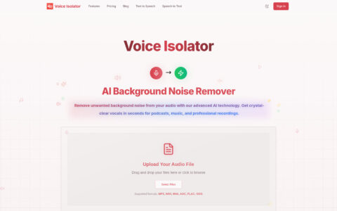 Voice Isolator - AI-Powered Vocal Separation Tool