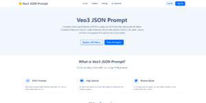 Veo3 JSON Prompt - AI Video Generator | 4K in Minutes