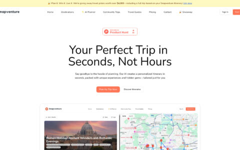 Snapventure - AI Travel Planner | Free Itinerary Tool
