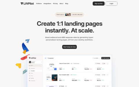 LiftPilot - AI-Powered 1:1 Landing Page Builder