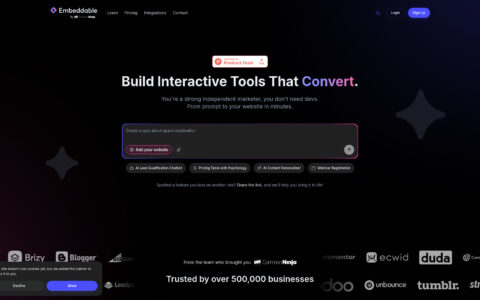 Embeddable - AI-Powered No-Code Interactive Tools