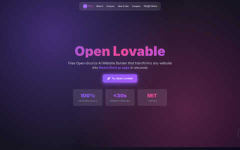 Open Lovable - Free AI Website to React Tool