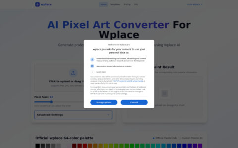AI Pixel Art Converter For Wplace - Professional Tool