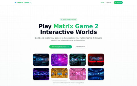 Matrix Game 2 - AI World & Video Generator | Free