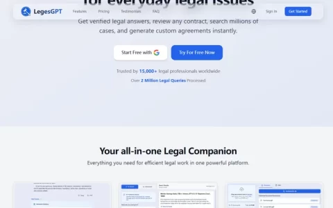 LegesGPT - AI Legal Assistant | Free Tool Online