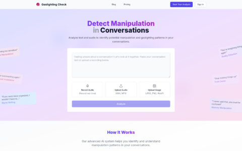 Gaslighting Check - AI Manipulation Detection Tool
