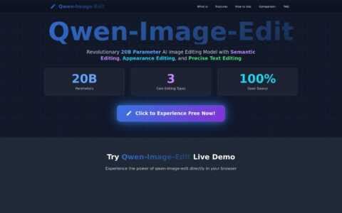 Qwen-Image-Edit - AI Image Editing Tool by Alibaba