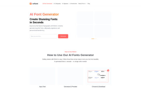 Refont.ai - AI Font Generator for Calligraphy & Signatures