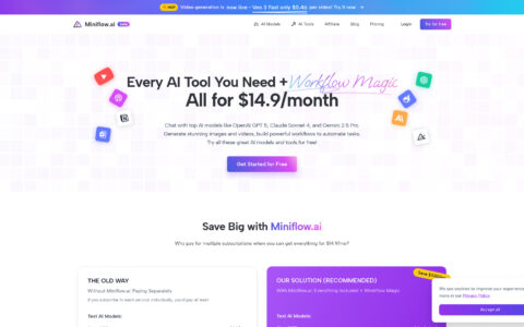 Miniflow.ai - All-in-One AI Platform | 200+ Tools