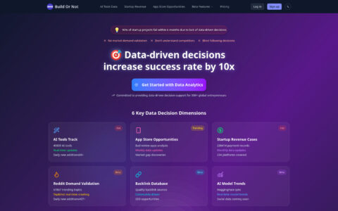 Build Or Not - Startup Data Analytics Platform
