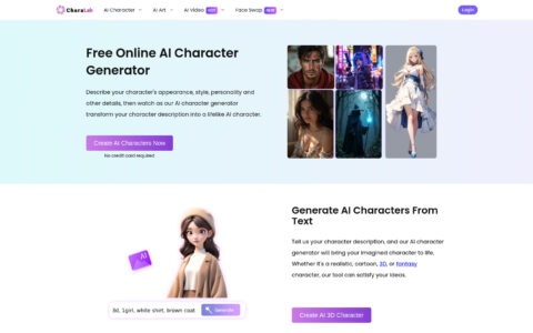 CharaLab - AI Character Generator | Create Anime & 3D