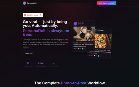 PersonaRoll - AI Social Content Generator Tool