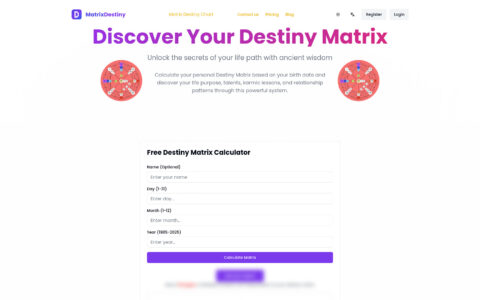 Destiny Matrix Chart Calculator - AI Numerology Tool