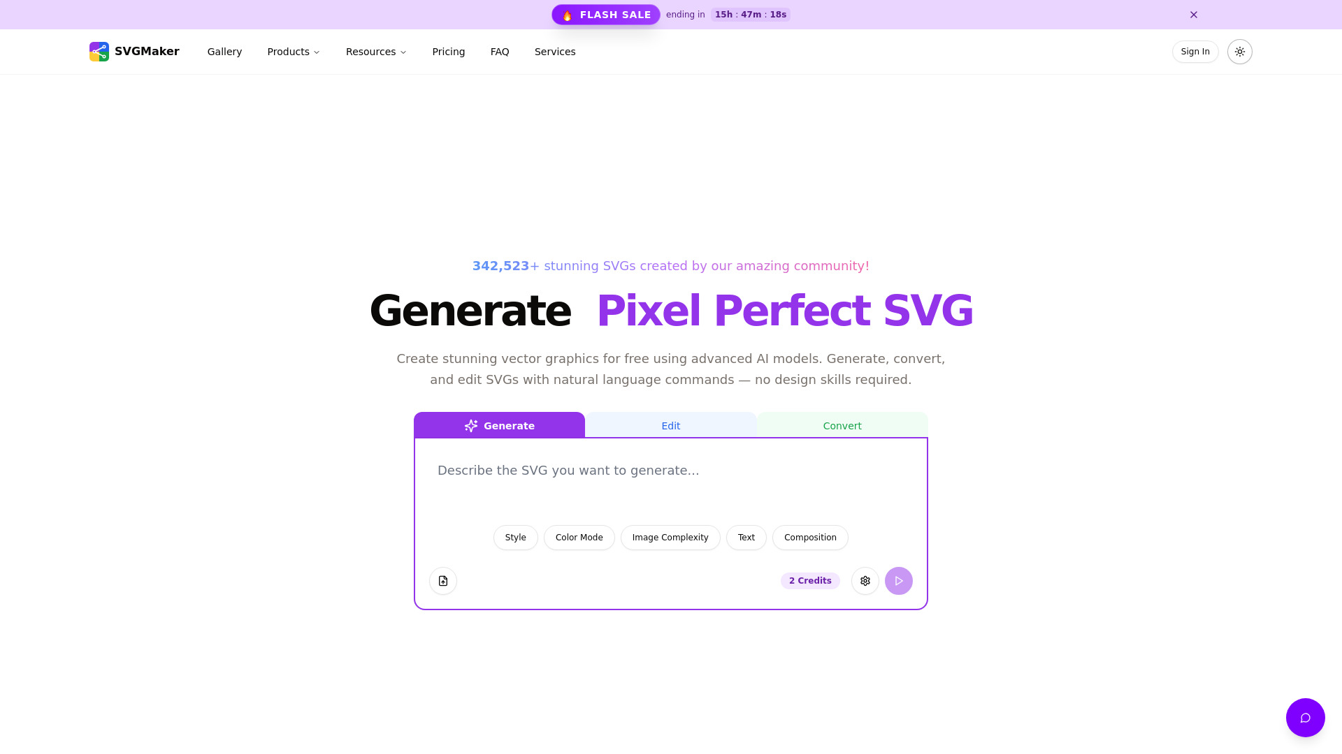 SVGMaker - AI-Powered Vector Graphics Generator | tyy.AI Tools