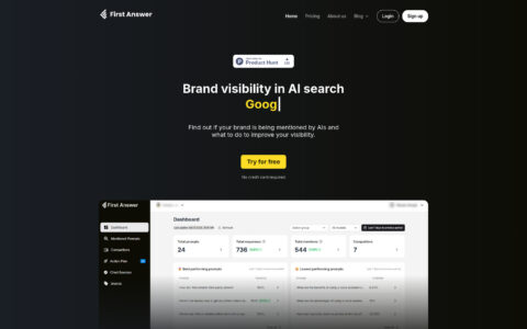 First Answer AI - AI Brand Visibility Monitoring Tool