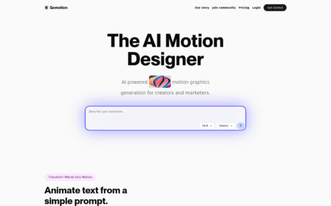Gomotion - AI Motion Graphics Generator | Free Tool