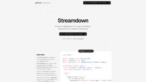 Streamdown - AI-Powered React Markdown Streaming Tool