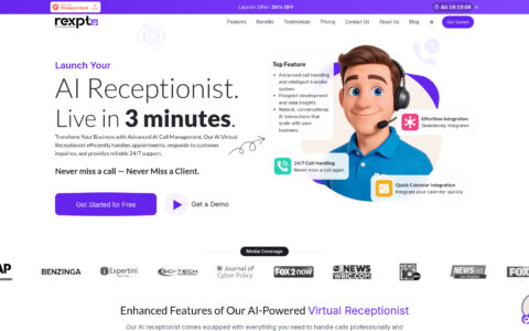 Rexpt AI - 24/7 AI Receptionist & Call Answering Tool