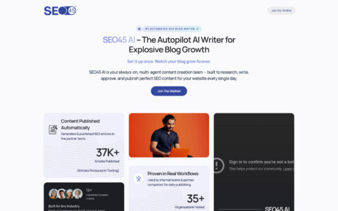 SEO45 AI - Automated SEO Content & Publishing Tool