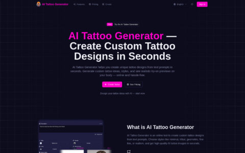 TattooAI - AI-Powered Tattoo Design Tool