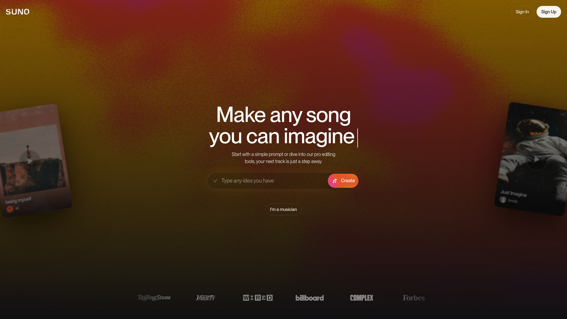 Suno - AI Music Generator | Create Original Songs Free | tyy.AI Tools