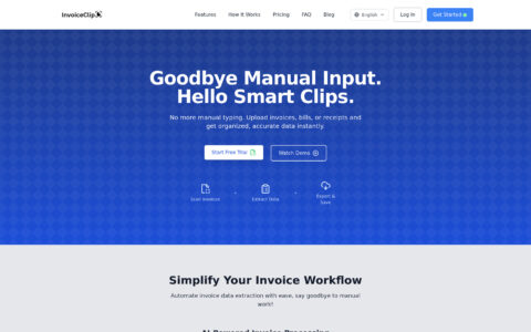InvoiceClip - AI-Powered Invoice Scanner Tool