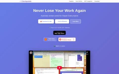 Checkpoints for Claude Code - AI Version Control Tool