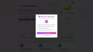 ColoringStore - Free AI Coloring Page Generator Tool