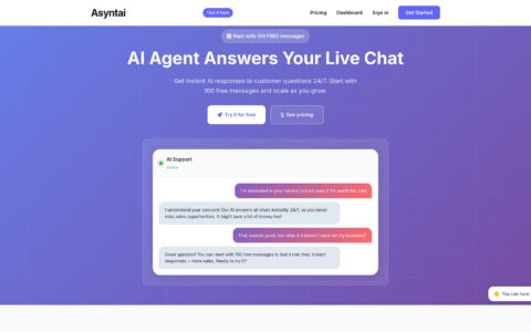 Asyntai - AI-Powered Live Chat Support Tool