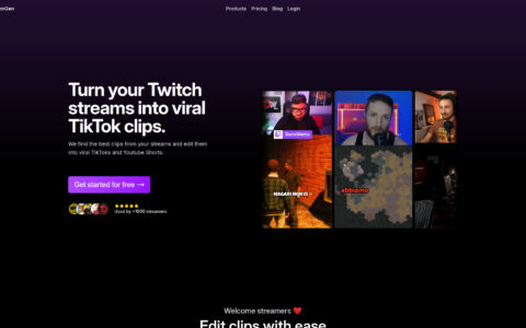 StreamGen - AI-Powered Twitch Clip Editor & Creator Tool