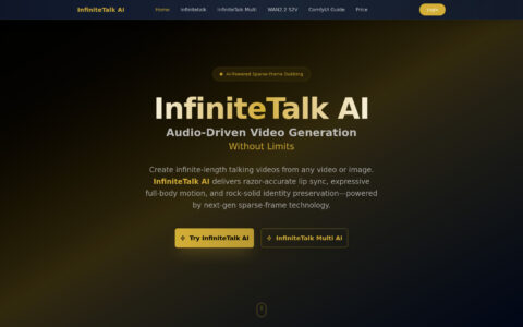 InfiniteTalk AI - AI Video Dubbing & Lip Sync Tool Online