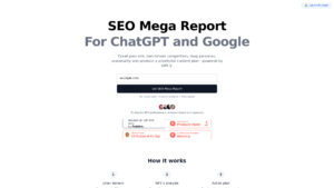 SEO Mega Report - GPT-5 Powered Analysis Tool Free