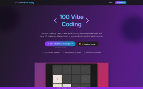 100 Vibe Coding - AI-Powered Coding Challenges | Free Online
