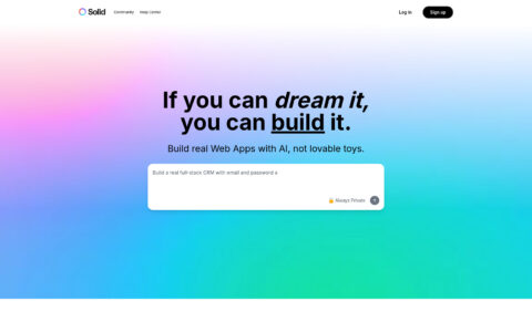 Solid - AI-Powered Full-Stack Web App Builder