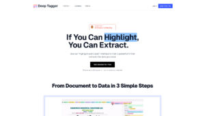 DeepTagger - AI Document Extraction Tool | Free Online